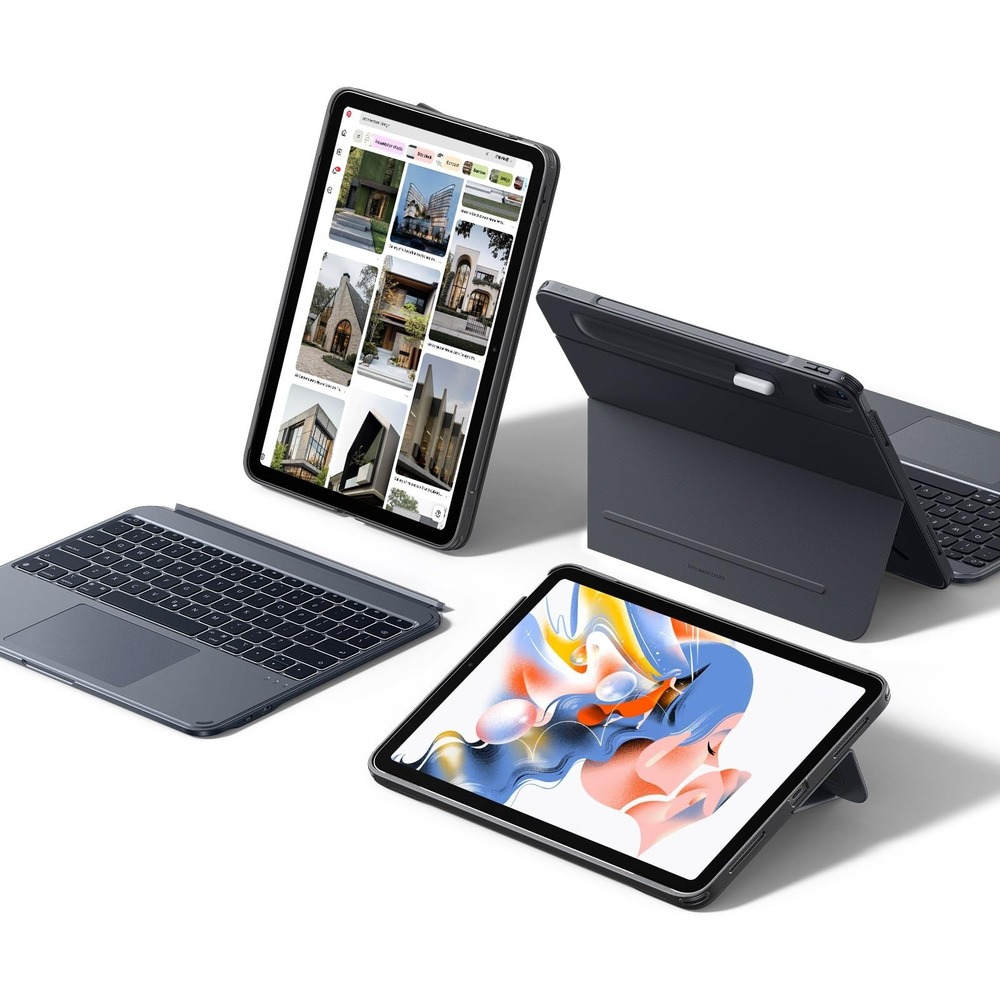 ESR iPad Air 13 Inch Keyboard Case M4 M3 M2 Detachable Multi-Angle Stand Gray